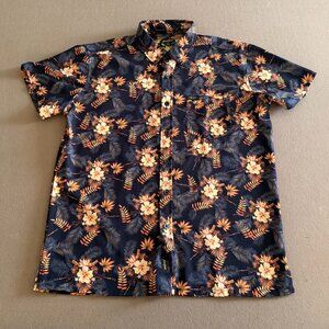 Retro Rifle Tropics Black/Gold Button Down